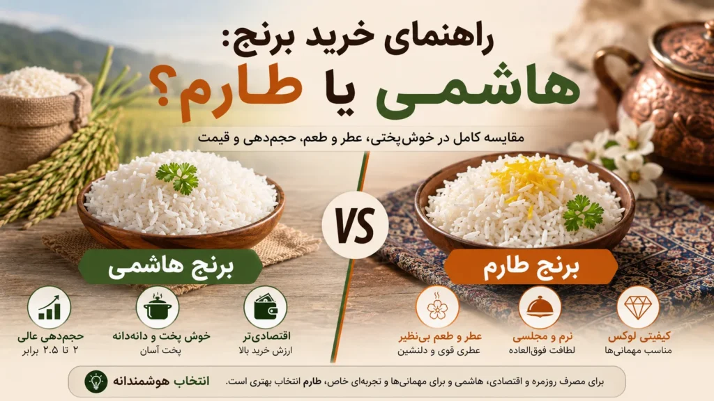 راهنمای خرید برنج هاشمی بخریم یا طارم؟ - راهنمای خرید برنج: هاشمی بخریم یا طارم؟